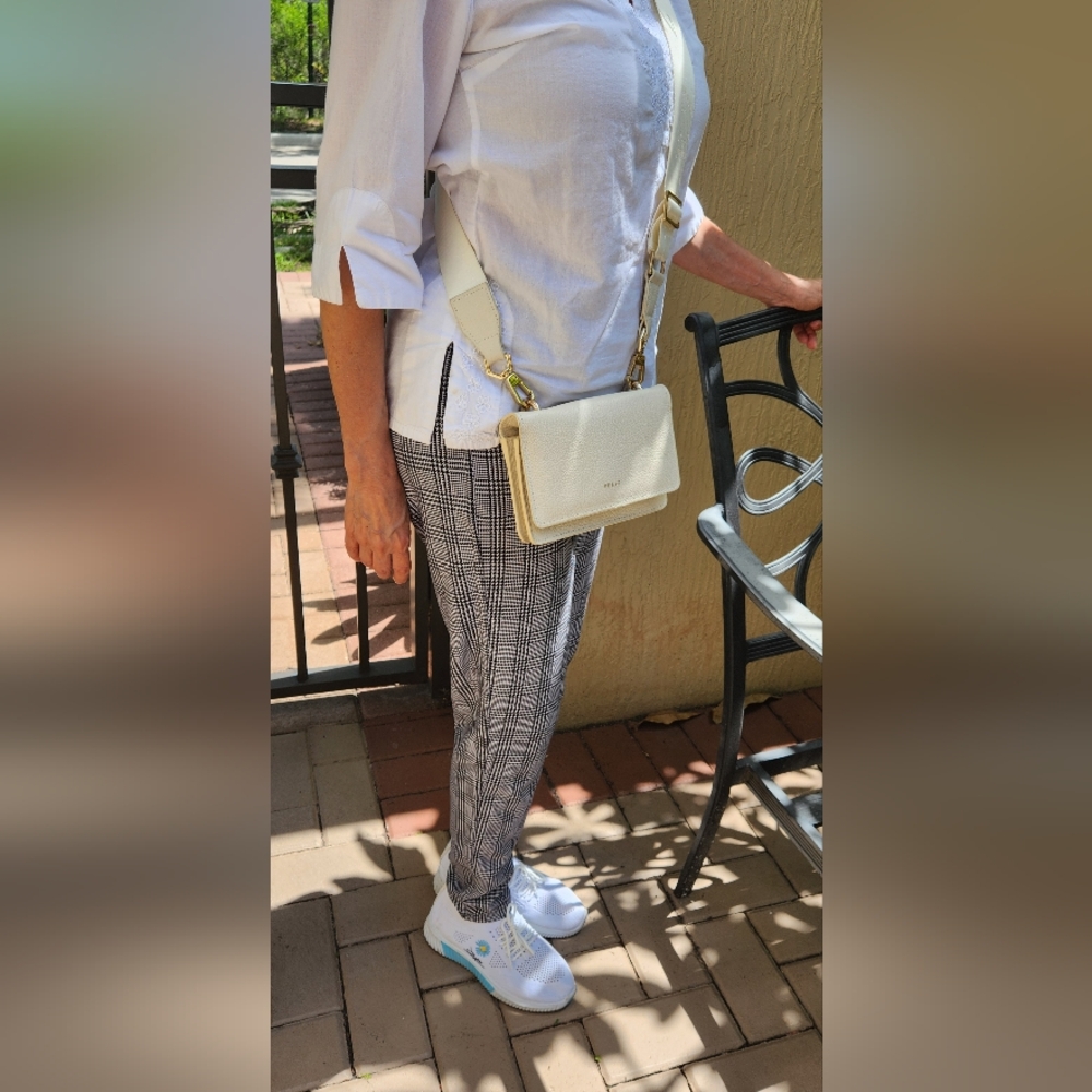 Cream Genuine Leather Velez Crossbody Bag